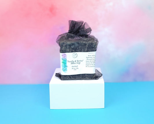 Nut-free vegan soap, Activated Charcoal & pine tar Detox Soap
